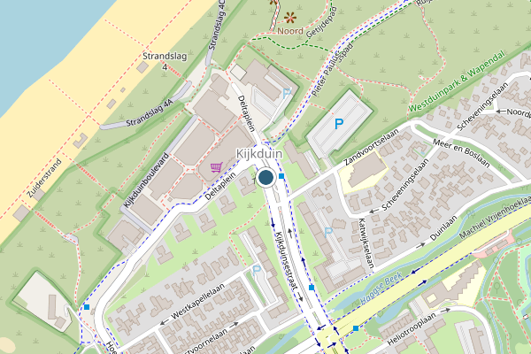 Politie-melding op Kijkduinsestraat, Den Haag op 24 mei, kaart-overzicht