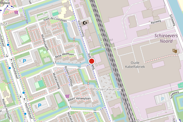Brandweer-melding op Vulcanusweg, Delft op 24 mei, kaart-overzicht