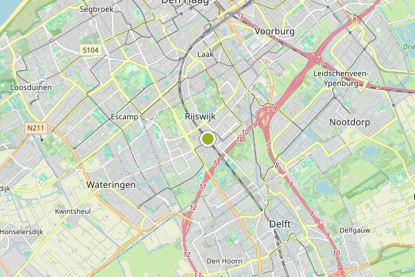 Ambulance-melding op Hoornbrug, Rijswijk op 25 mei, kaart-overzicht