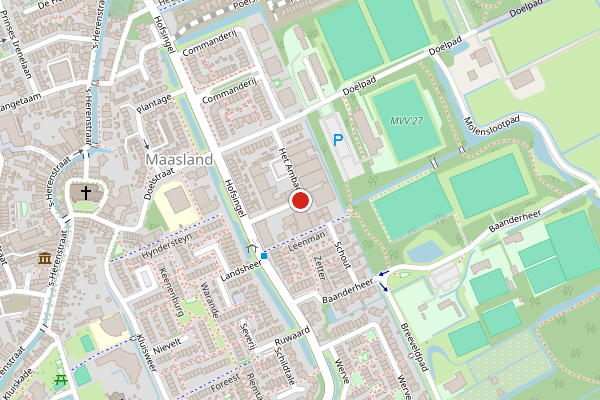 Brandweer-melding op Het Ambacht, Maasland op 25 mei, kaart-overzicht