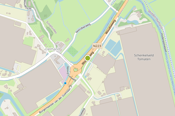 Ambulance-melding op Woudseweg, Schipluiden op 25 mei, kaart-overzicht
