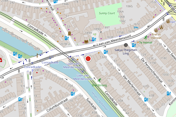 Brandweer-melding op Conradkade, Den Haag op 25 mei, kaart-overzicht