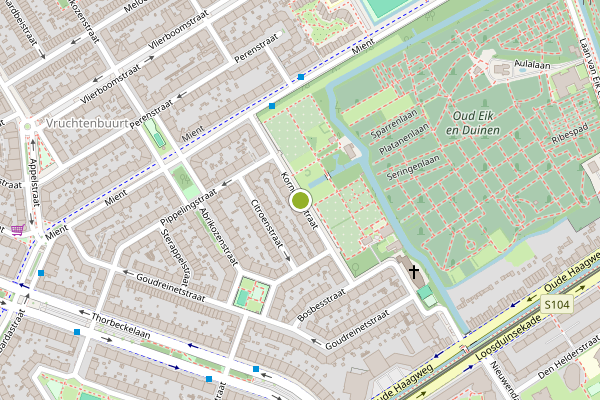 Ambulance-melding op Kornoeljestraat, Den Haag op 25 mei, kaart-overzicht