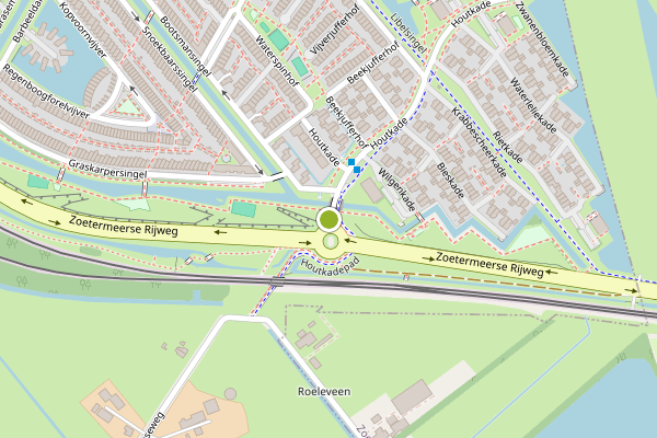 Ambulance-melding op Houtkade, Den Haag op 25 mei, kaart-overzicht