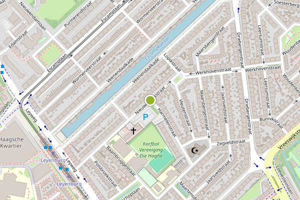 Ambulance-melding op Nieuwersluisstraat, Den Haag op 25 mei, kaart-overzicht