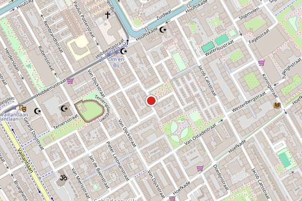 Brandweer-melding op Jacob Jordaensplein, Den Haag op 25 mei, kaart-overzicht