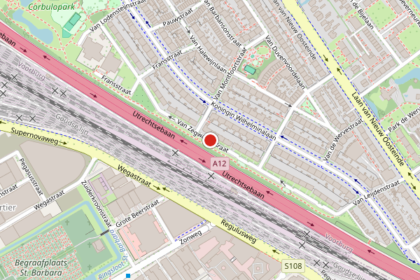 Brandweer-melding op van Zegwaardstraat, Voorburg op 25 mei, kaart-overzicht
