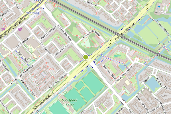Ambulance-melding op Sint Martinuslaan, Voorburg op 25 mei, kaart-overzicht