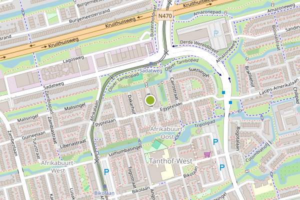 Ambulance-melding op Nijlhof, Delft op 25 mei, kaart-overzicht