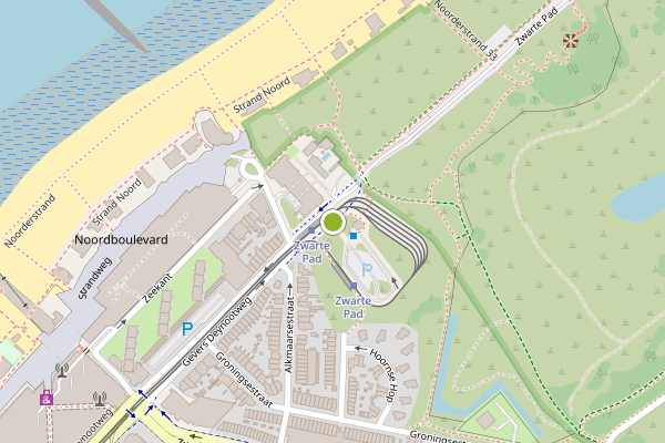 Ambulance-melding op Zwarte Pad, Den Haag op 25 mei, kaart-overzicht