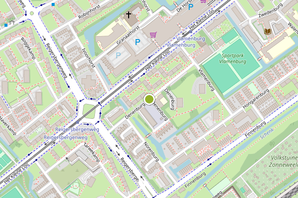 Ambulance-melding op Denenburg, Den Haag op 25 mei, kaart-overzicht