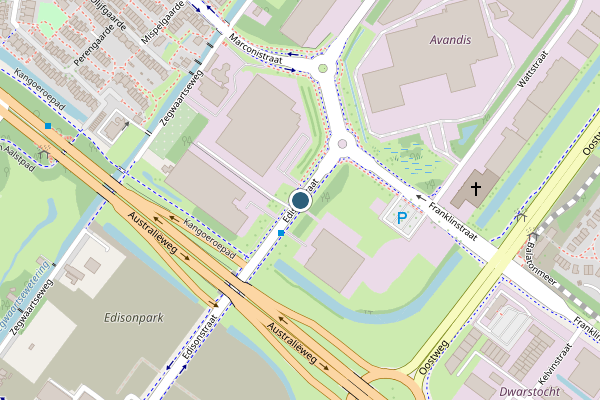 Politie-melding op Edisonstraat, Zoetermeer op 25 mei, kaart-overzicht