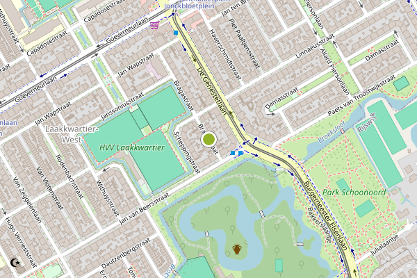 Ambulance-melding op Bragastraat, Den Haag op 25 mei, kaart-overzicht