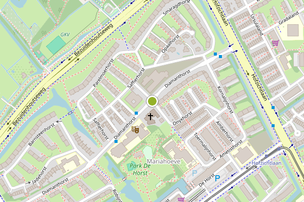 Ambulance-melding op Diamanthorst, Den Haag op 25 mei, kaart-overzicht