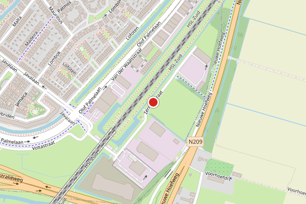 Brandweer-melding op Zernikestraat, Zoetermeer op 25 mei, kaart-overzicht