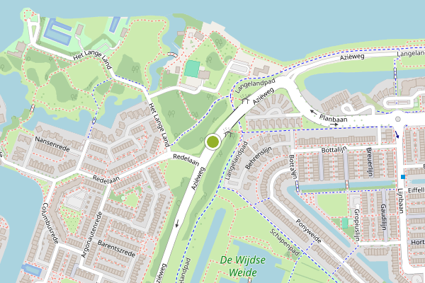 Ambulance-melding op Azieweg, Zoetermeer op 25 mei, kaart-overzicht
