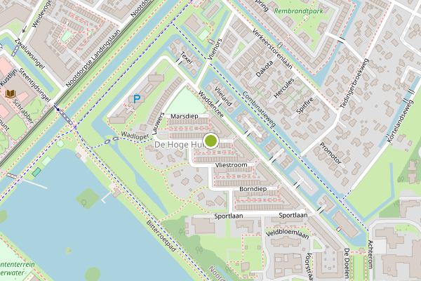 Ambulance-melding op Robbengat, Nootdorp op 25 mei, kaart-overzicht