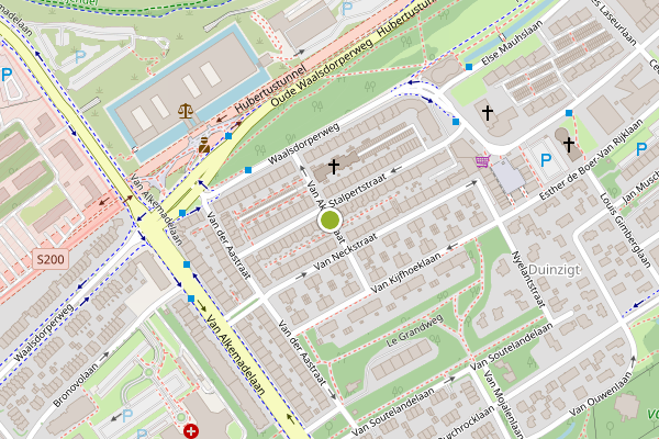 Ambulance-melding op Nicolaas van Akenstraat, Den Haag op 25 mei, kaart-overzicht