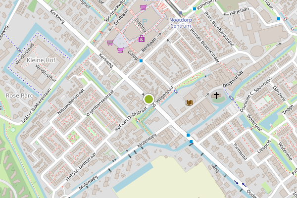 Ambulance-melding op Kerkweg, Nootdorp op 25 mei, kaart-overzicht