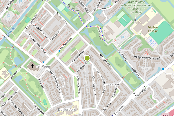 Ambulance-melding op Hyacinthstraat, Wassenaar op 27 mei, kaart-overzicht