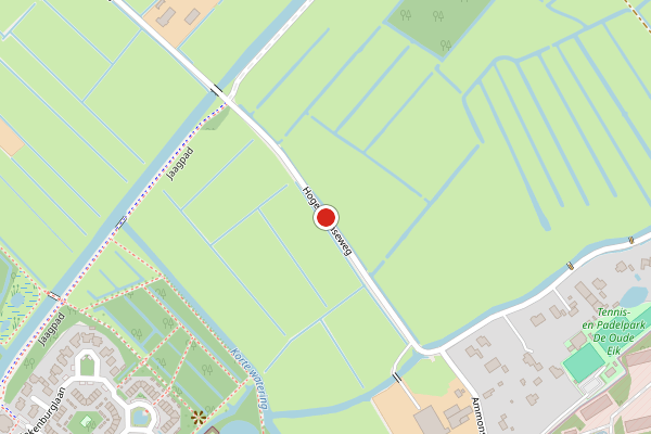 Brandweer-melding op Hogeboomseweg, Wassenaar op 27 mei, kaart-overzicht