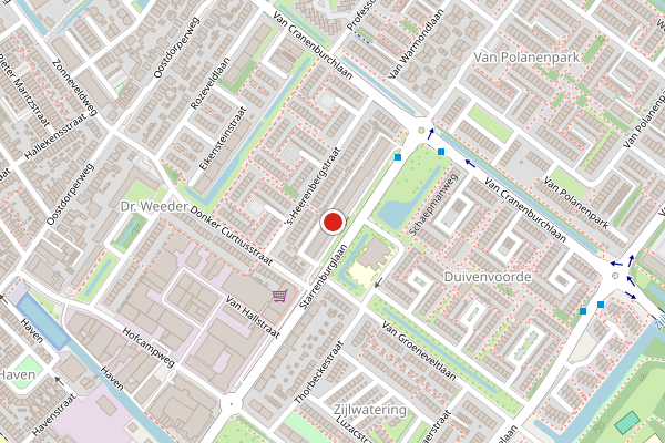 Brandweer-melding op Starrenburglaan, Wassenaar op 27 mei, kaart-overzicht