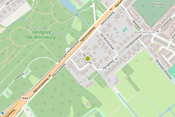 Ambulance-melding op Persijnlaan, Wassenaar op 27 mei, kaart-overzicht