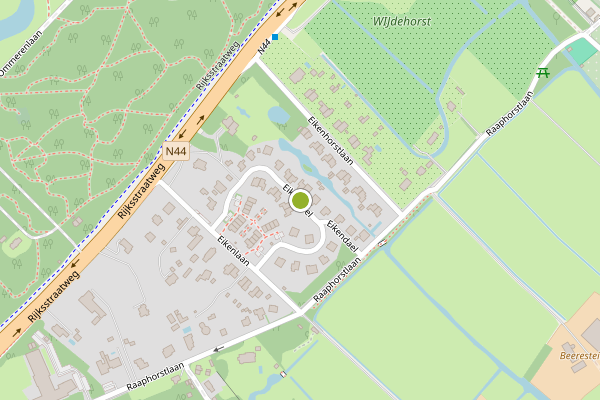 Ambulance-melding op Eikendael, Wassenaar op 26 mei, kaart-overzicht
