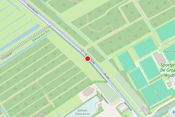 Brandweer-melding op Noordkade, Delfgauw op 27 mei, kaart-overzicht