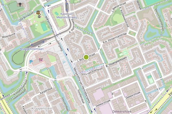 Ambulance-melding op J. Bosmanstraat, Den Haag op 28 mei, kaart-overzicht