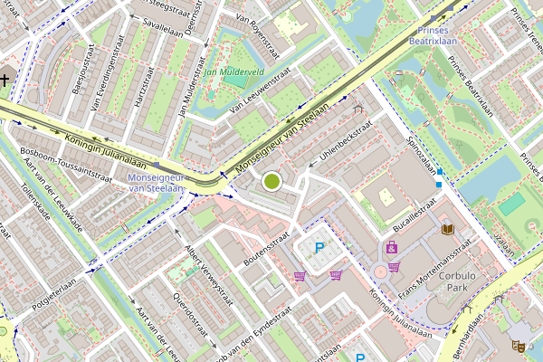 Ambulance-melding op Palairetstraat, Voorburg op 28 mei, kaart-overzicht