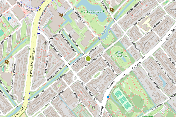 Ambulance-melding op Badhuislaan, Voorburg op 28 mei, kaart-overzicht