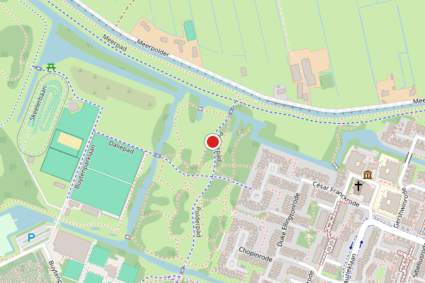 Brandweer-melding op Polderpad, Zoetermeer op 27 mei, kaart-overzicht