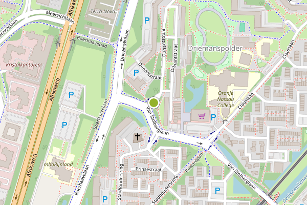 Ambulance-melding op Dunantstraat, Zoetermeer op 27 mei, kaart-overzicht
