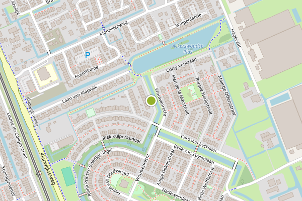 Ambulance-melding op Freule Wttewaall van Stoetwegensingel, Pijnacker op 27 mei, kaart-overzicht