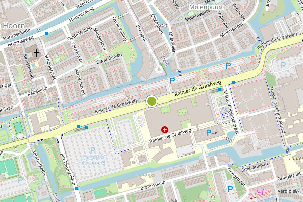 Ambulance-melding op Reinier de Graafweg, Delft op 27 mei, kaart-overzicht
