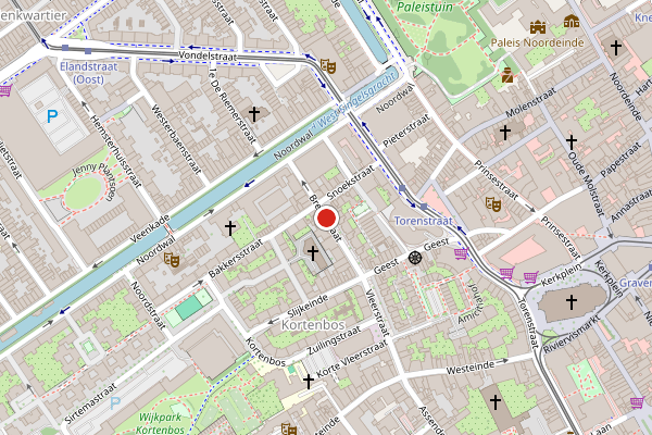 Brandweer-melding op Breedstraat, Den Haag op 28 mei, kaart-overzicht
