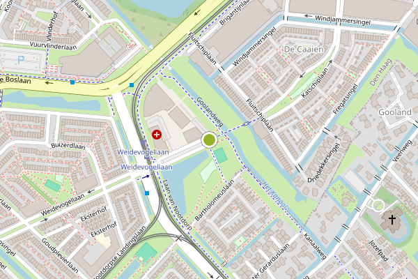 Ambulance-melding op Kiekendiefstraat, Den Haag op 28 mei, kaart-overzicht