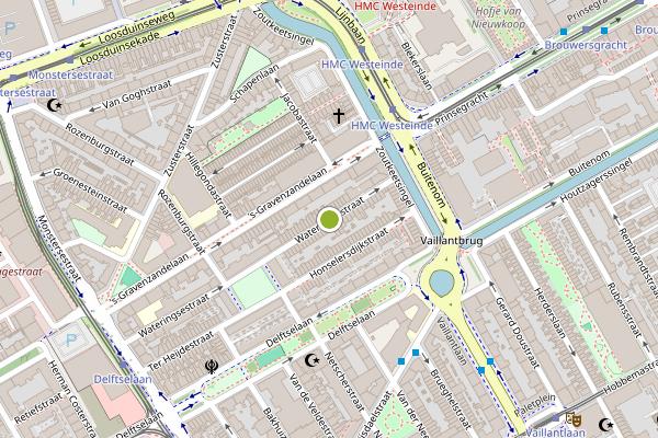 Ambulance-melding op Wateringsestraat, Den Haag op 28 mei, kaart-overzicht