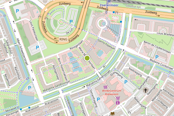 Ambulance-melding op Maria Montessorilaan, Zoetermeer op 28 mei, kaart-overzicht