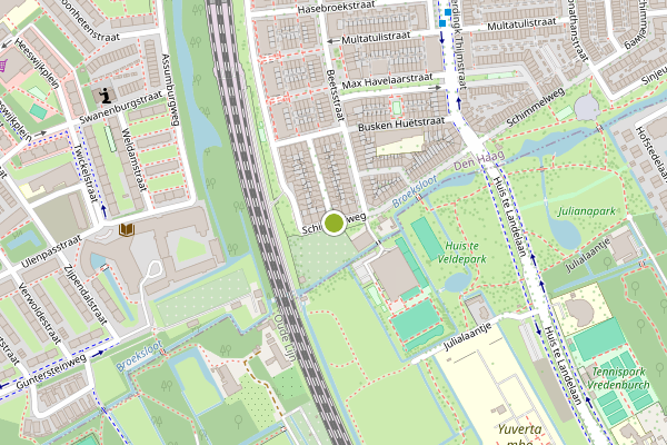 Ambulance-melding op Schimmelweg, Den Haag op 28 mei, kaart-overzicht