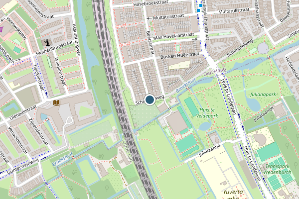 Politie-melding op Schimmelweg, Den Haag op 28 mei, kaart-overzicht