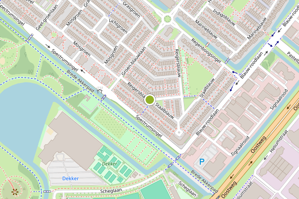 Ambulance-melding op Reigersblauw, Zoetermeer op 28 mei, kaart-overzicht
