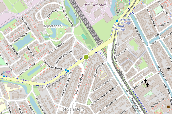 Ambulance-melding op Ruys de Beerenbrouckplein, Delft op 28 mei, kaart-overzicht