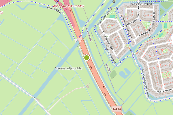 Ambulance-melding op N434 N434, Wassenaar op 29 mei, kaart-overzicht