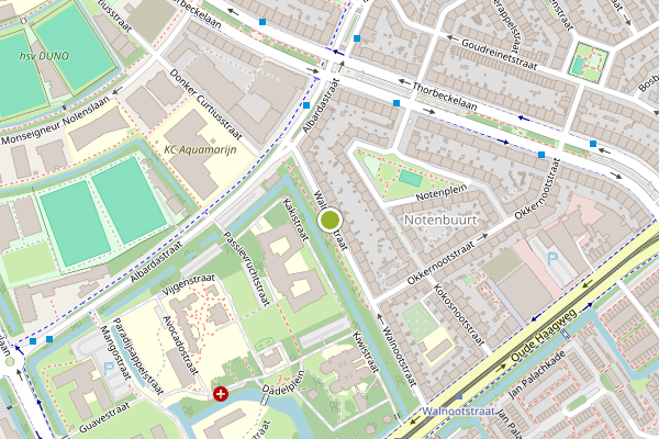 Ambulance-melding op Walnootstraat, Den Haag op 29 mei, kaart-overzicht
