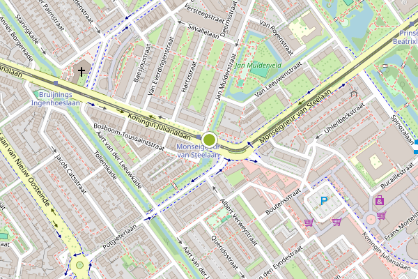 Ambulance-melding op Monseigneur van Steelaan, Voorburg op 29 mei, kaart-overzicht