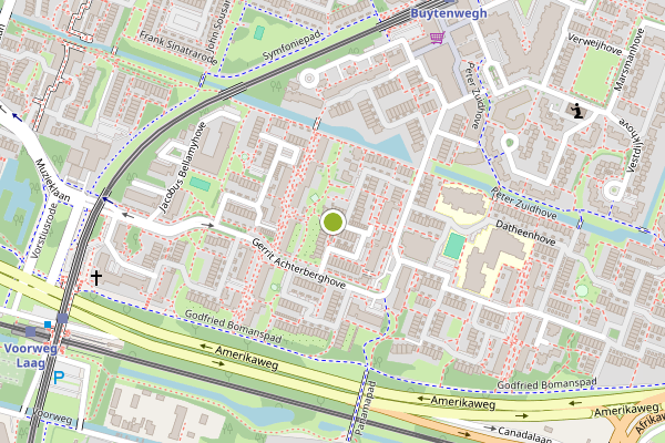 Ambulance-melding op P.C. Boutenshove, Zoetermeer op 29 mei, kaart-overzicht