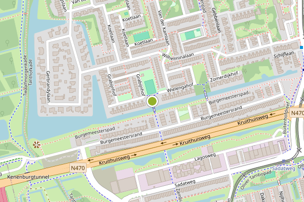 Ambulance-melding op Verzetspad, Delft op 29 mei, kaart-overzicht