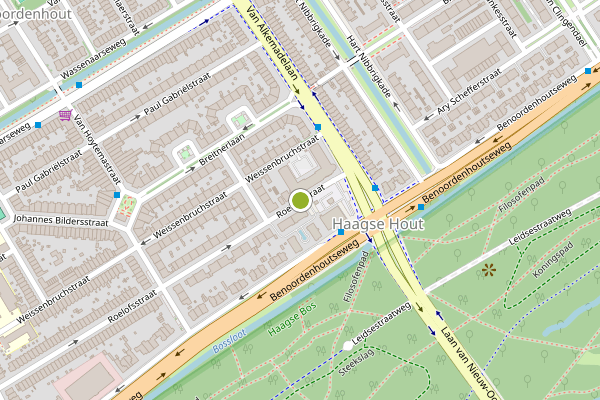 Ambulance-melding op Roelofsstraat, Den Haag op 29 mei, kaart-overzicht